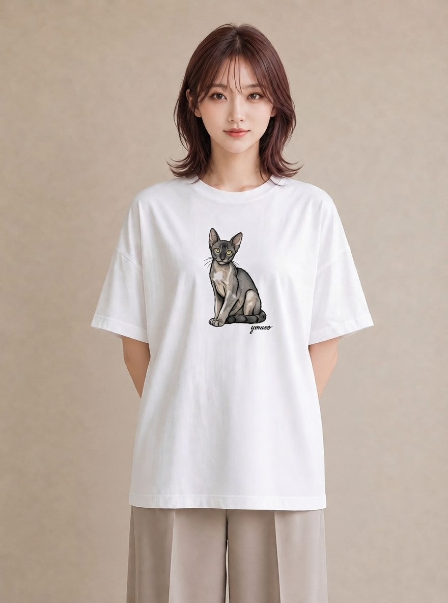 Tシャツ レディース 靴下猫 猫 ねこ イラスト 普段使い 旅行 母娘コーデ 白T