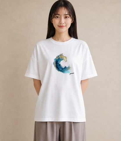 半袖Tシャツ レディース 海 星空 宇宙 イラスト お洒落 秋コーデ おしゃれギフト 白T