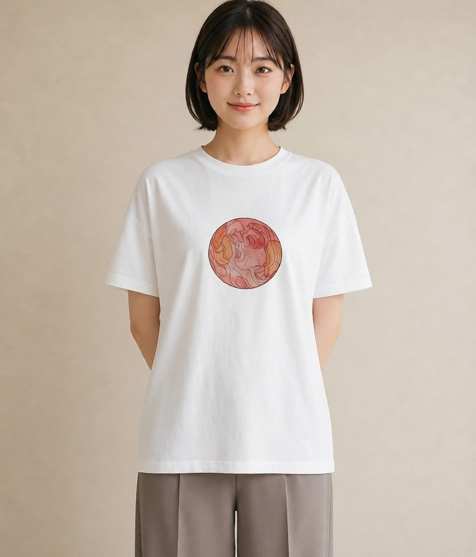 デザインTシャツ レディース 牡羊座 星空 宇宙 イラスト 可愛い ルームウェア ギフト 白T
