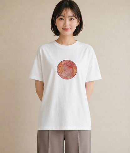 デザインTシャツ レディース 牡羊座 星空 宇宙 イラスト 可愛い ルームウェア ギフト 白T