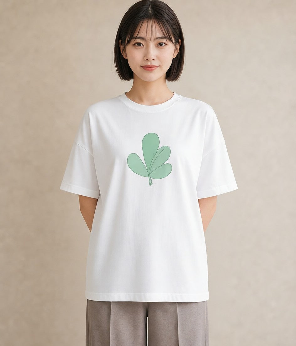デザインTシャツ レディース 観葉植物 植物 ボタニカル イラスト 個性的 帰省 ラフ 白T