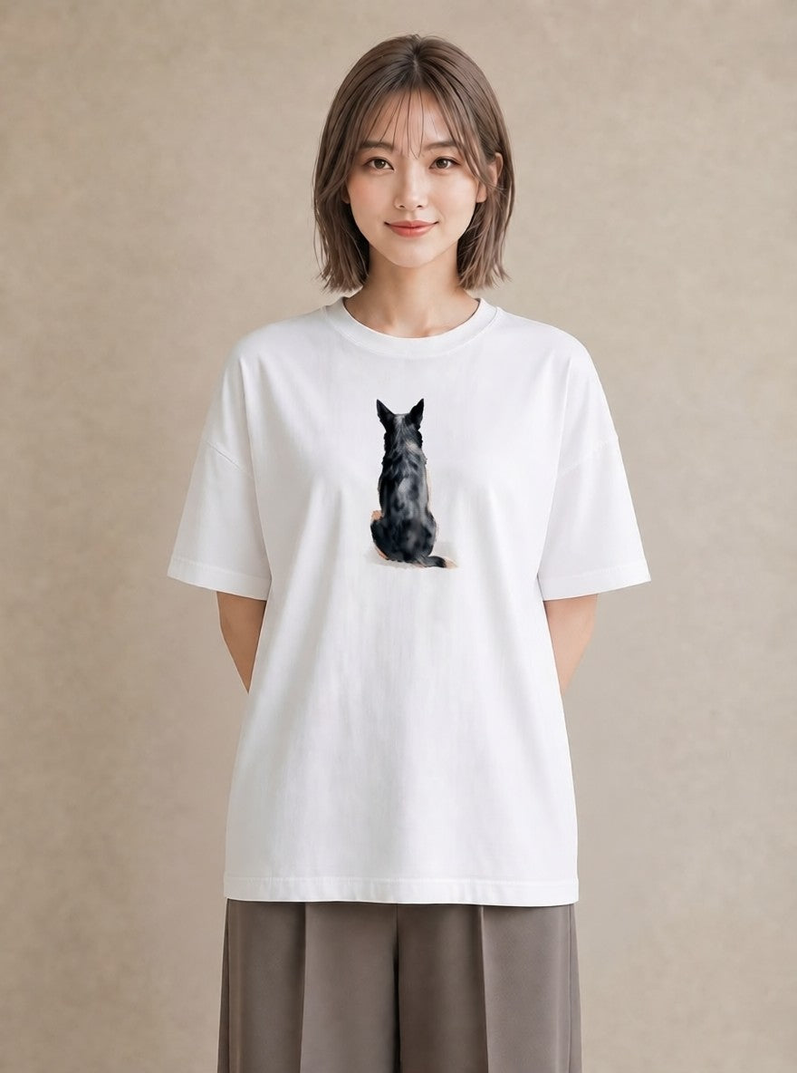 デザインTシャツ レディース スフィンクス 猫 ねこ イラスト アート風 カフェ巡り 女子会 白T