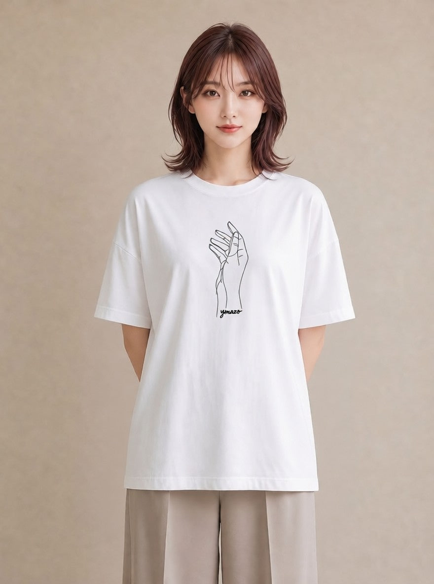 デザインTシャツ レディース 手鏡 アンティーク レトロ ナチュラル イラスト 上品 クリスマス 旅行 白T