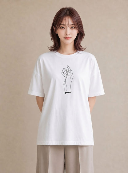 デザインTシャツ レディース 手鏡 アンティーク レトロ ナチュラル イラスト 上品 クリスマス 旅行 白T
