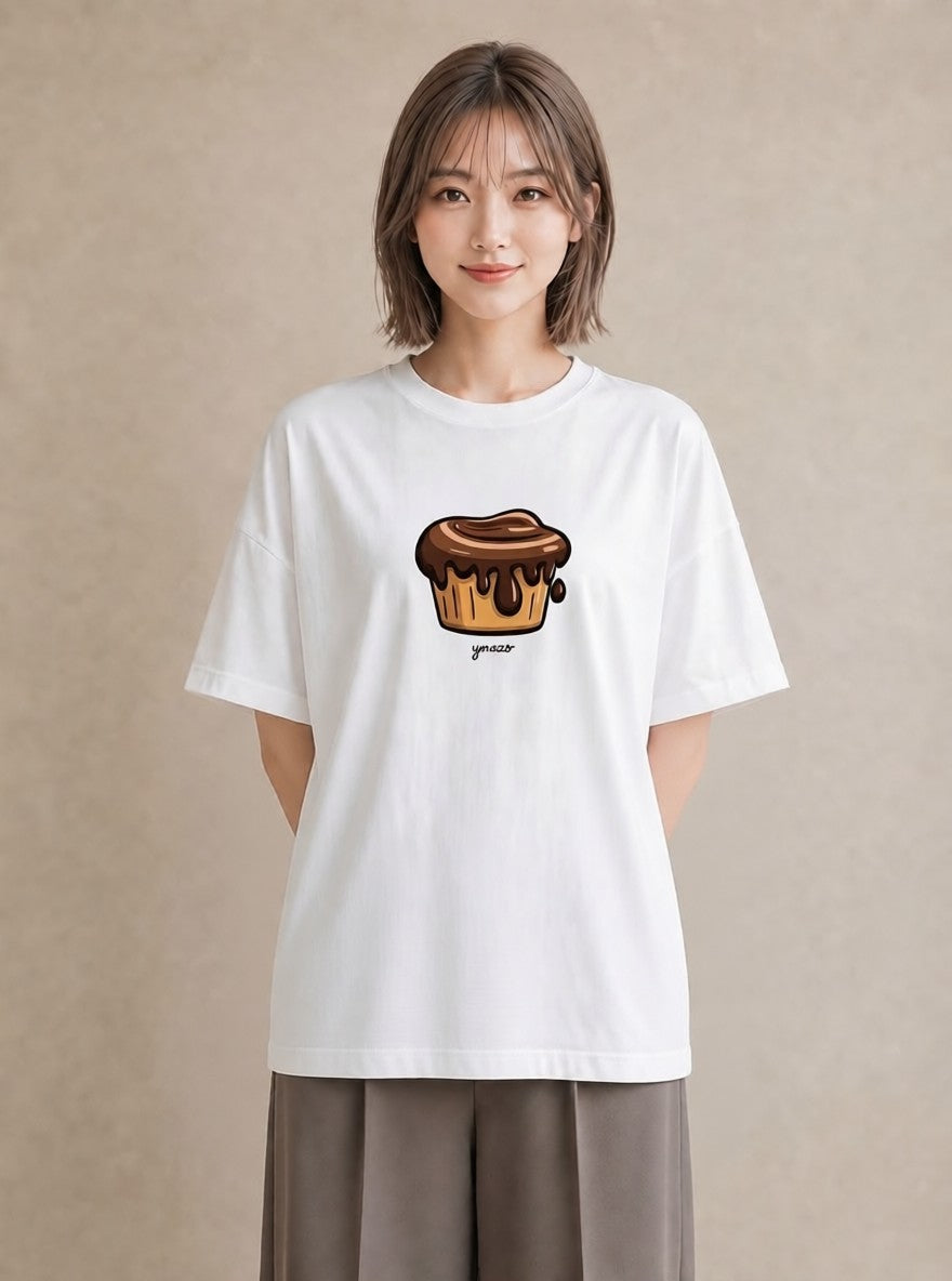グラフィックTシャツ レディース スイーツ お菓子 デザート イラスト シンプル ビーチ デイリーウェア 白T