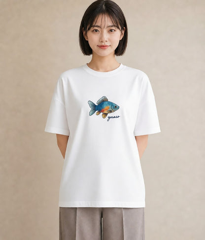 Tシャツ レディース ベタ ペット 動物 イラスト 旅行用 海 白T