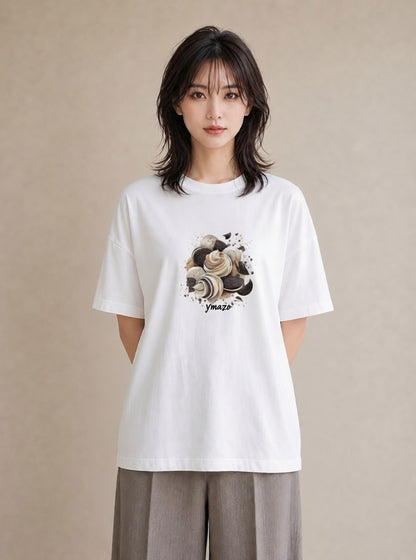 プリントTシャツ レディース クッキー 食べ物 フード イラスト 休日コーデ お出かけ 普段着 白T