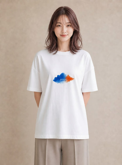 プリントTシャツ レディース 空 星空 宇宙 イラスト 水彩風 部屋着 女性向けギフト 白T