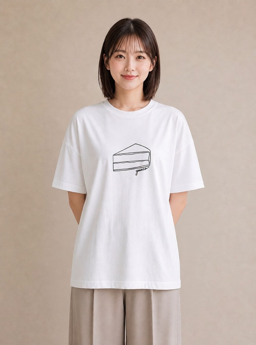 半袖Tシャツ レディース スイーツ お菓子 デザート イラスト レトロ デート 帰省 白T