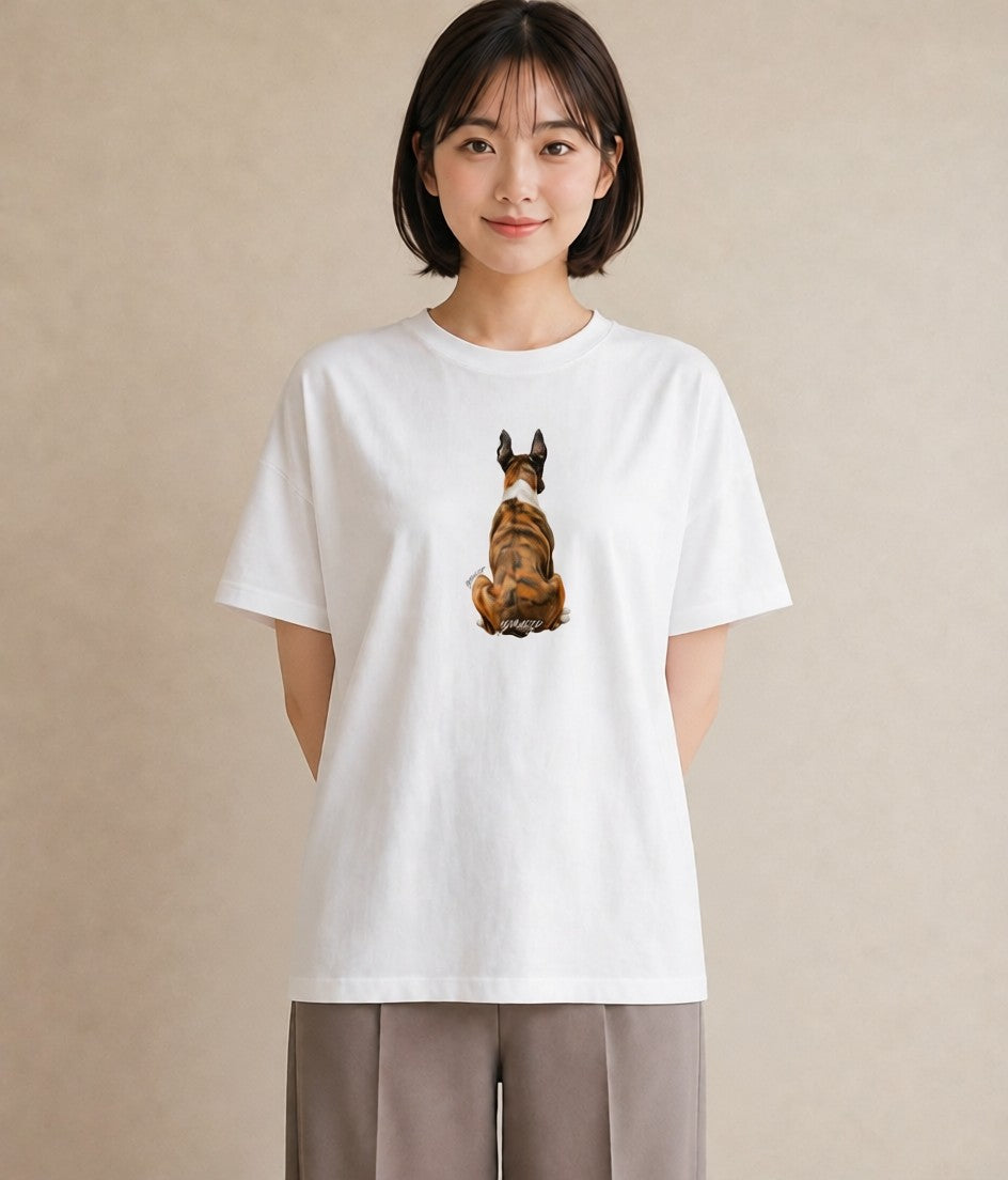 グラフィックTシャツ レディース ミックス犬 犬 いぬ イラスト アート風 20代 カジュアルコーデ 白T