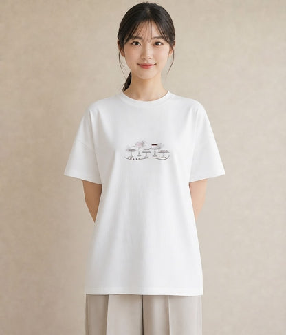 Tシャツ レディース スイーツ お菓子 デザート イラスト ラフ 誕生日プレゼント 綿100 白T