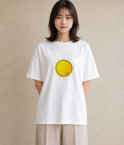 グラフィックTシャツ レディース 目玉焼き 食べ物 フード イラスト フェミニン おしゃれギフト 社会人 白T