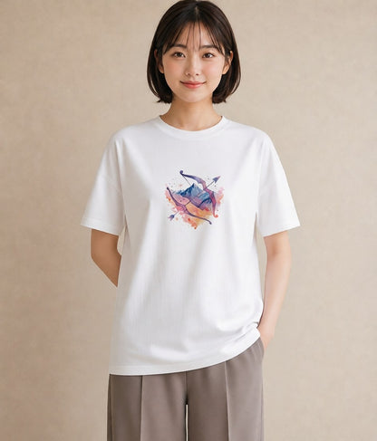 Tシャツ レディース 双子座 星空 宇宙 イラスト ナチュラル 母の日 ビーチ 白T