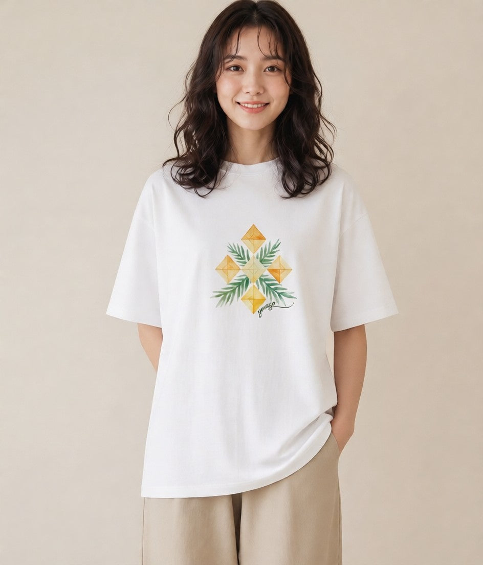 Tシャツ レディース 雪の結晶 星空 宇宙 イラスト ポップ カフェ巡り 女子会 白T