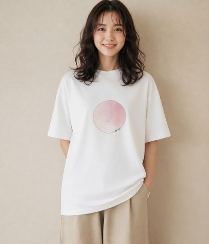 デザインTシャツ レディース マカロン 食べ物 フード イラスト きれいめカジュアル 春服 ミセス 白T