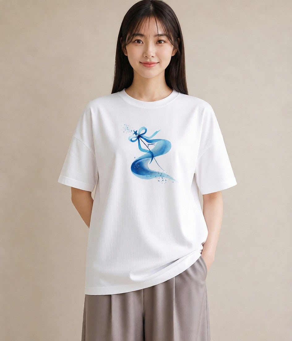 デザインTシャツ レディース 射手座 星空 宇宙 イラスト ミニマル 敬老の日 ホワイトデー 白T
