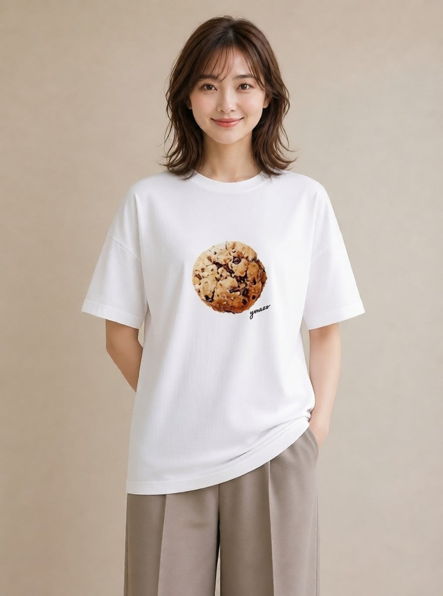 プリントTシャツ レディース チョコ 食べ物 フード イラスト 上品 母の日 ビーチ 白T