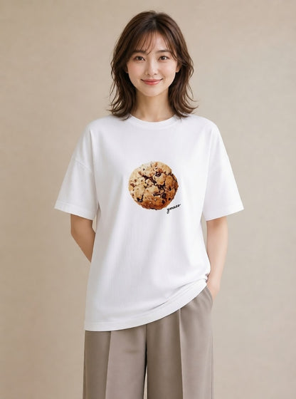 プリントTシャツ レディース チョコ 食べ物 フード イラスト 上品 母の日 ビーチ 白T