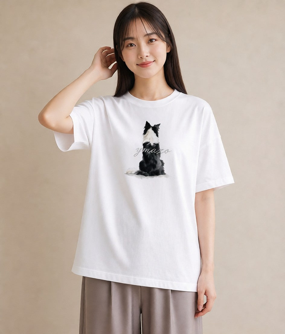 プリントTシャツ レディース 犬好き 犬 いぬ イラスト きれいめカジュアル ホワイトデー 春服 白T