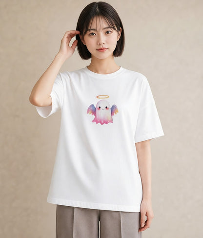 デザインTシャツ レディース わたあめ 食べ物 フード イラスト カジュアル 旅行 母娘コーデ 白T