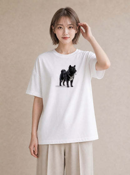 半袖Tシャツ レディース 柴犬 しばいぬ 犬 いぬ イラスト ポップ クリスマス 旅行 白T