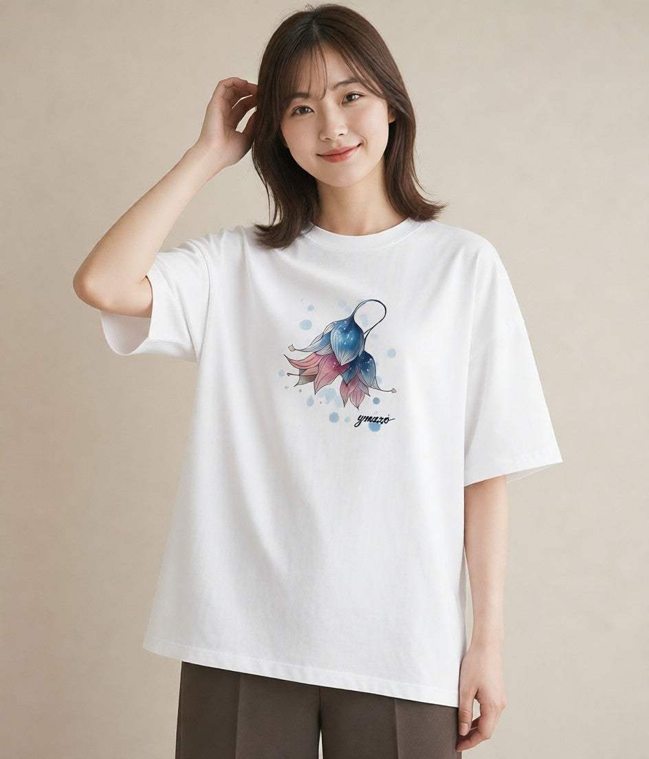 半袖Tシャツ レディース 水瓶座 星空 宇宙 イラスト 上品 おしゃれギフト 社会人 白T
