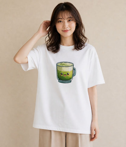 プリントTシャツ レディース 抹茶 食べ物 フード イラスト シック 旅行用 海 白T