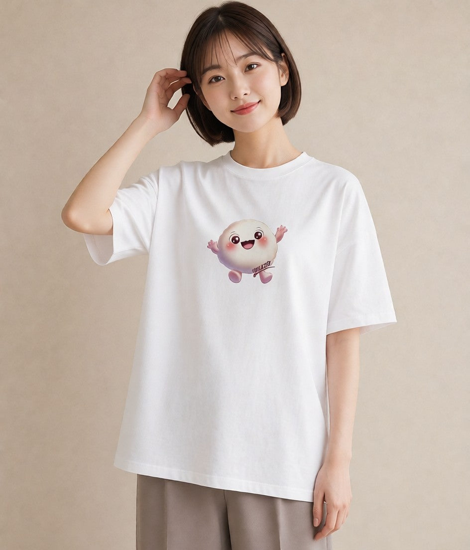 グラフィックTシャツ レディース だんご 食べ物 フード イラスト シック 社会人 女性 白T
