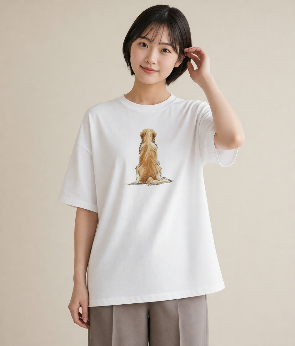 Tシャツ レディース 保護犬 犬 いぬ イラスト ゆるコーデ 週末コーデ 敬老の日 白T