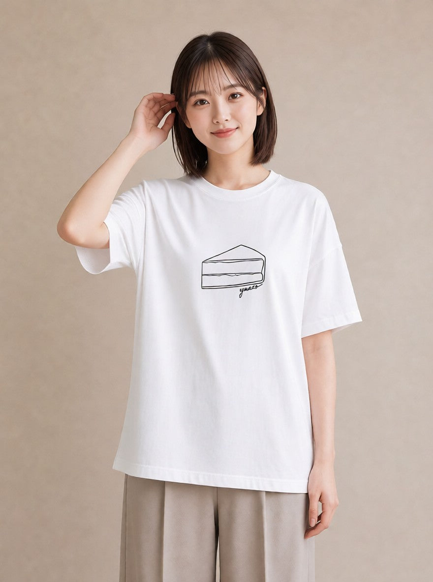 半袖Tシャツ レディース スイーツ お菓子 デザート イラスト レトロ デート 帰省 白T