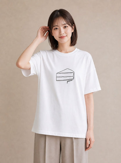 半袖Tシャツ レディース スイーツ お菓子 デザート イラスト レトロ デート 帰省 白T