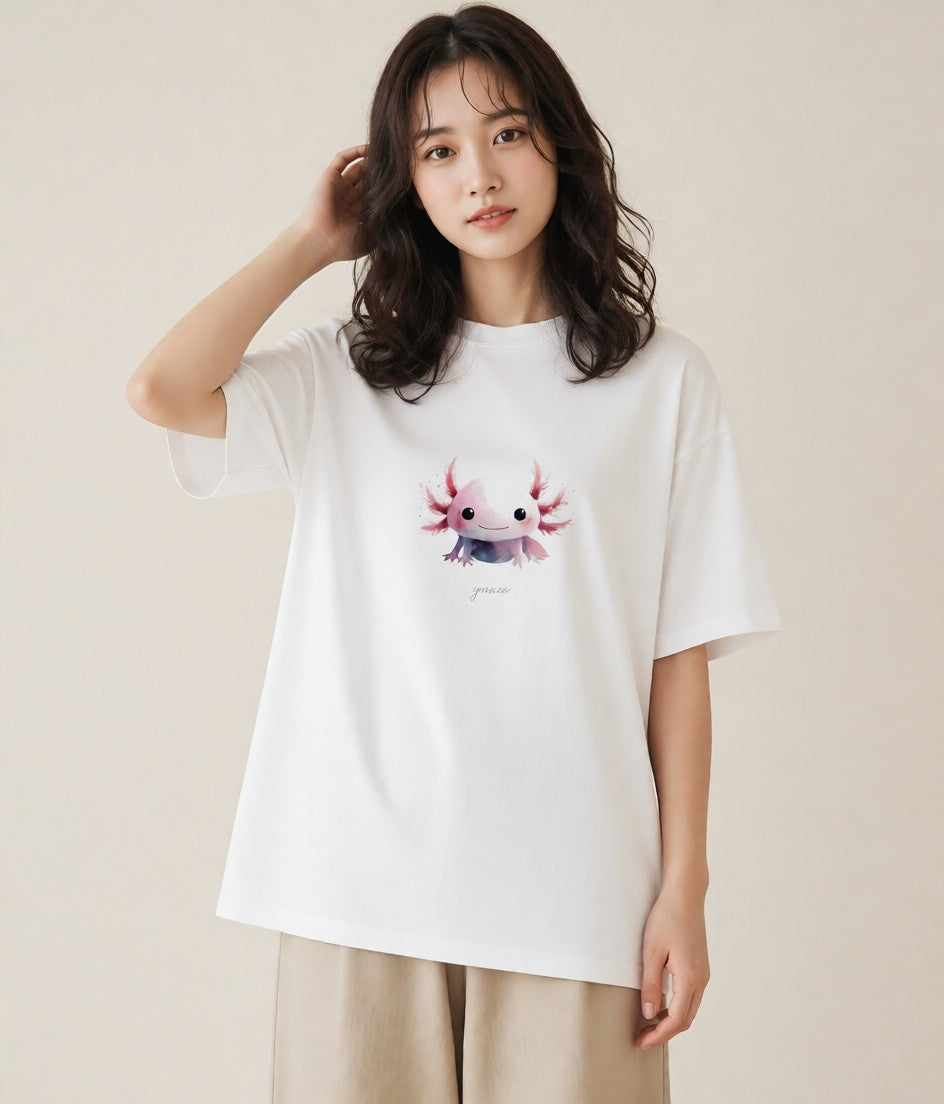 Tシャツ レディース ベタ ペット 動物 イラスト ポップ 母の日 ビーチ 白T