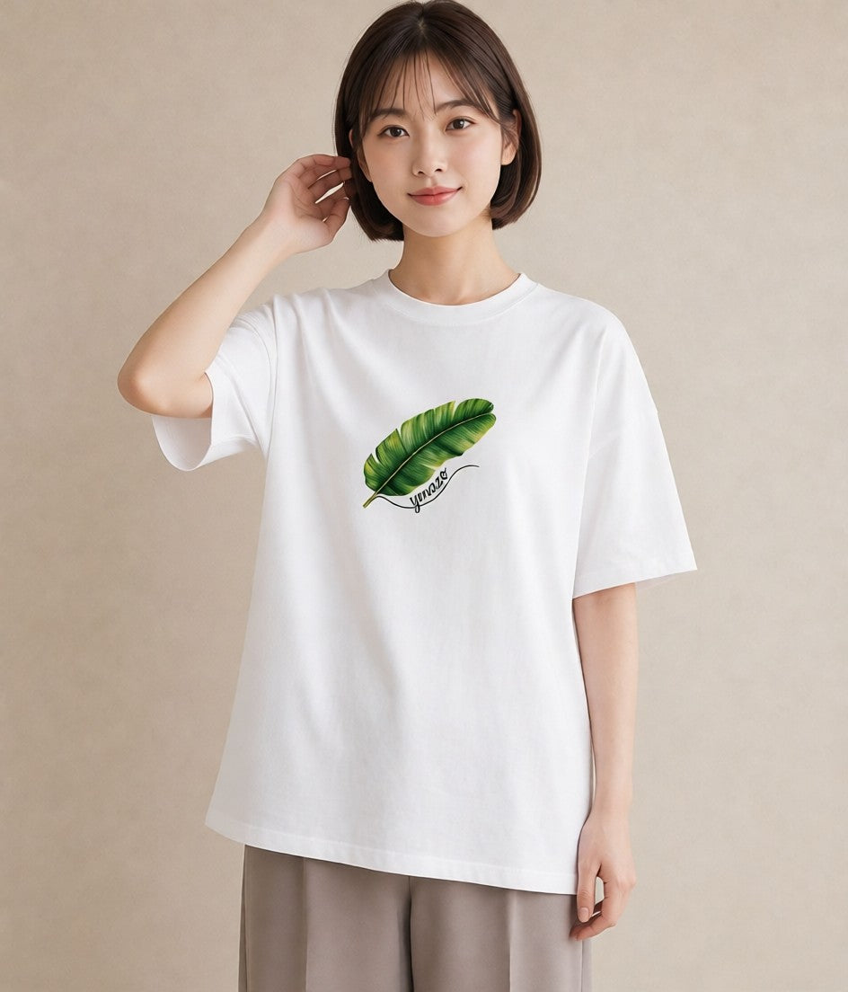 グラフィックTシャツ レディース モンステラ 植物 ボタニカル イラスト ゆるコーデ 旅行 母娘コーデ 白T