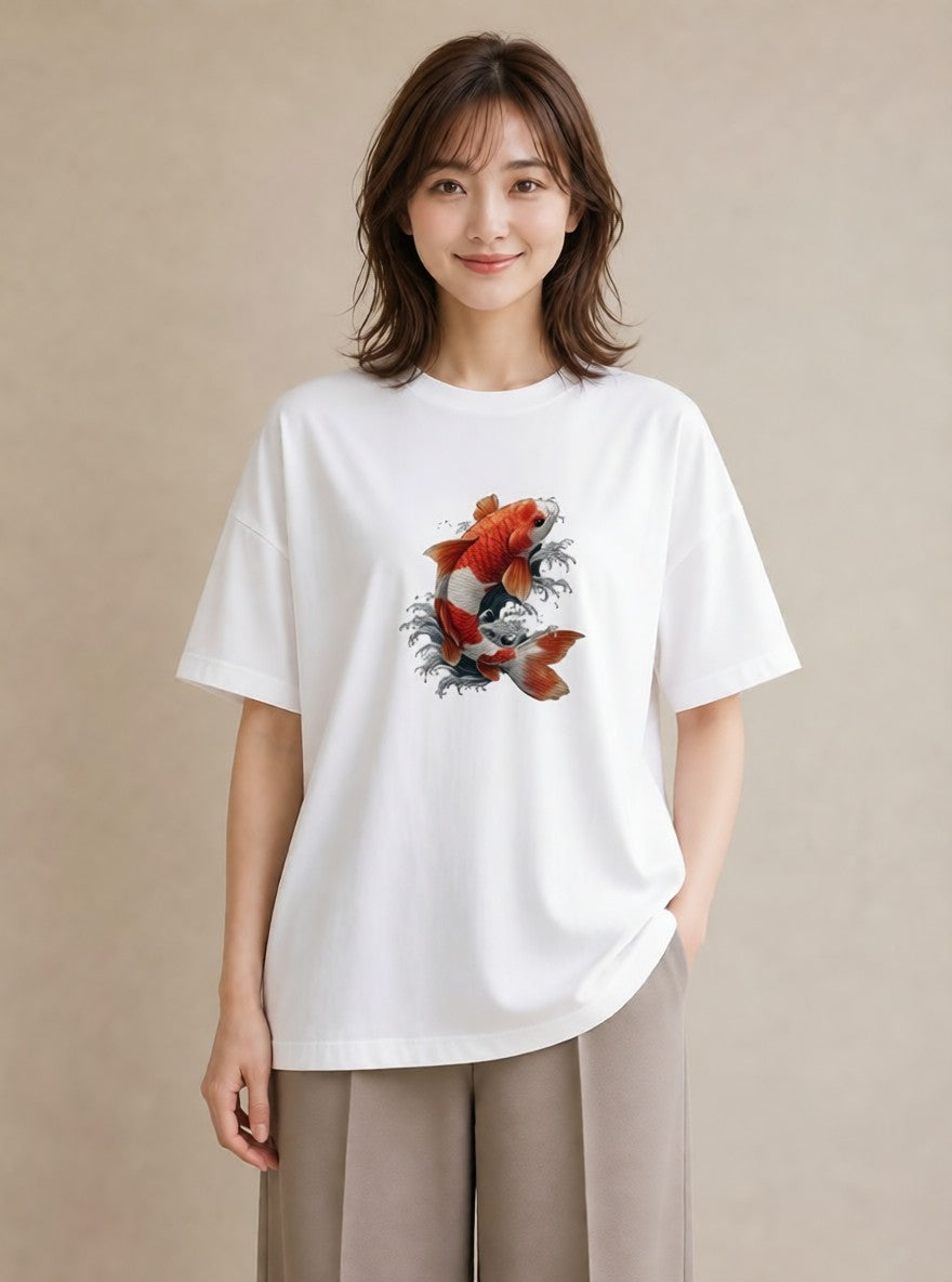 Tシャツ レディース たい焼き 食べ物 フード イラスト 部屋着 女性向けギフト 白T