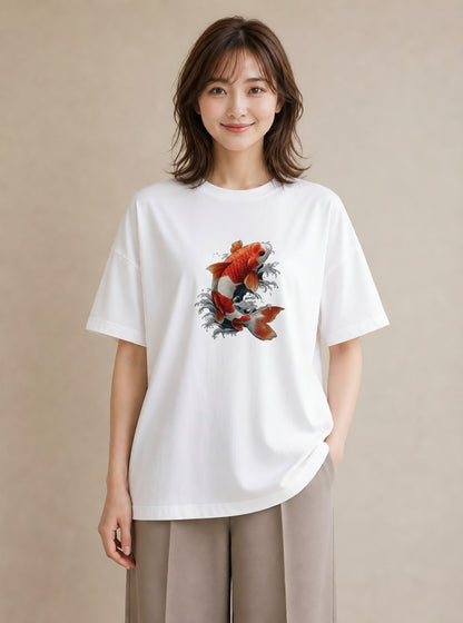 Tシャツ レディース たい焼き 食べ物 フード イラスト 部屋着 女性向けギフト 白T