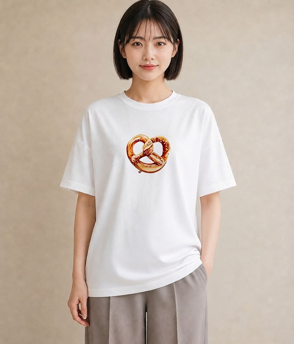 デザインTシャツ レディース ドーナツ 食べ物 フード イラスト ガーリー ミセス 春コーデ 白T