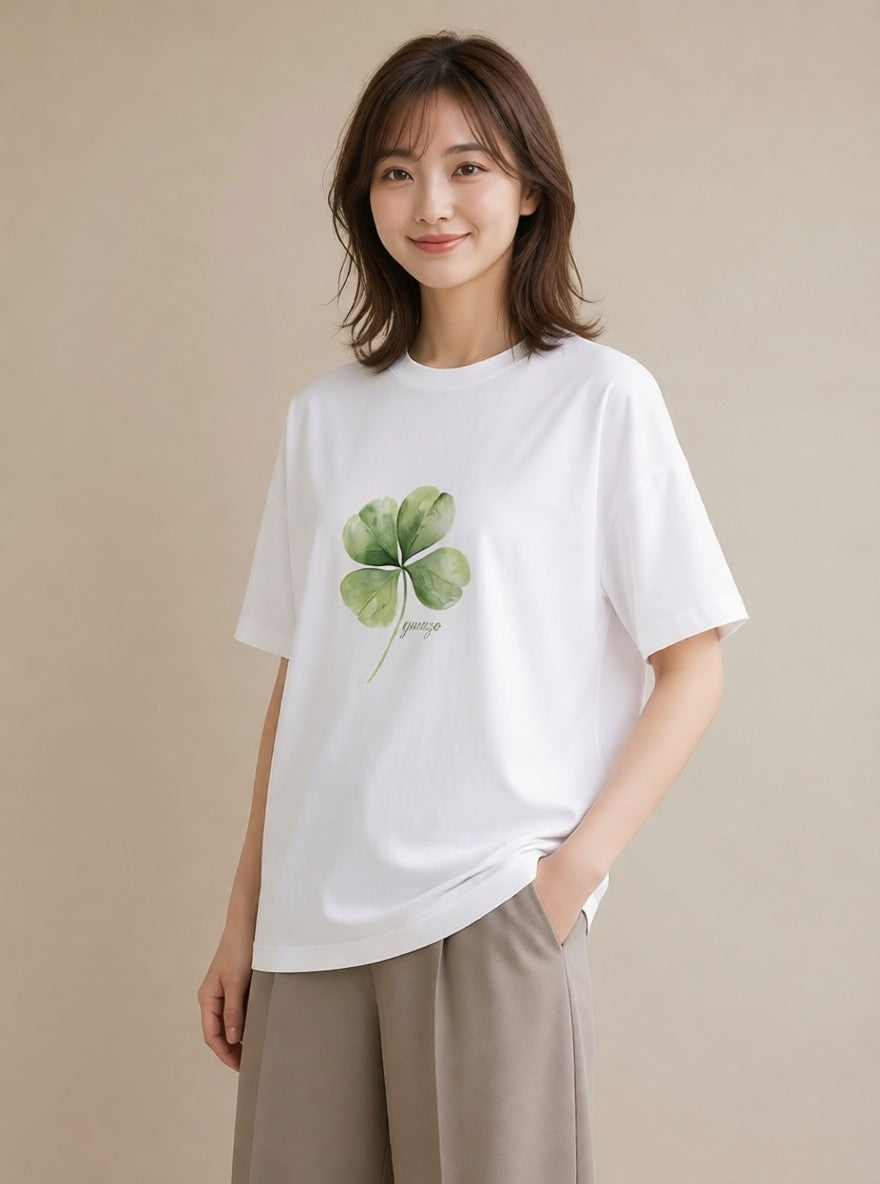 デザインTシャツ レディース 扇子 そよ風 ナチュラル アンティーク イラスト 手描き風 女性向けギフト 散歩 白T