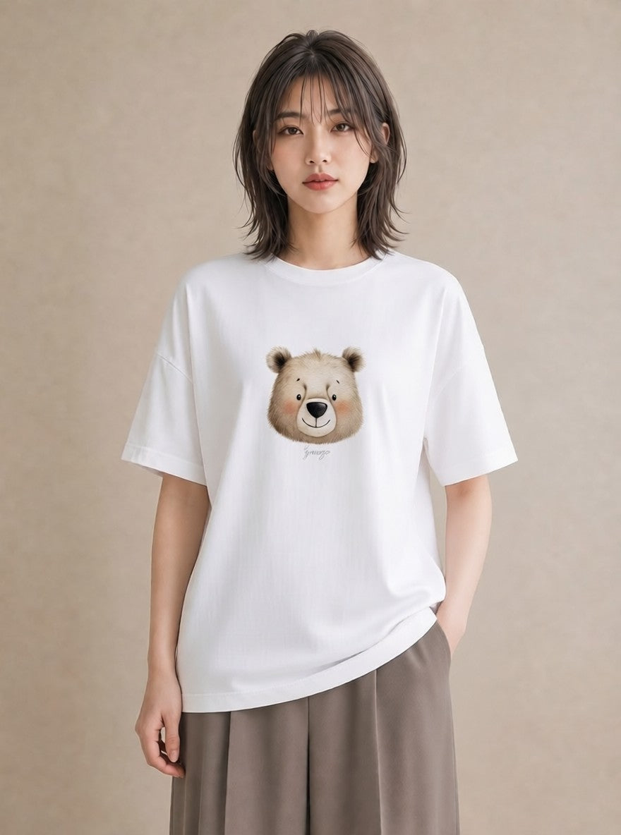 グラフィックTシャツ レディース コアラ 動物 アニマル イラスト 手描き風 社会人 女性 白T
