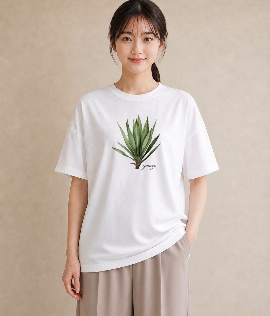 グラフィックTシャツ レディース 観葉植物 植物 ボタニカル イラスト 手描き風 誕生日プレゼント 綿100 白T