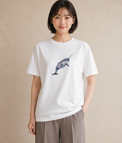 プリントTシャツ レディース マンボウ 海の生き物 海 イラスト カジュアル 買い物 夏コーデ 白T