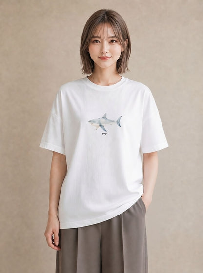 デザインTシャツ レディース マンボウ 海の生き物 海 イラスト ボタニカル 姉妹 送別ギフト 白T