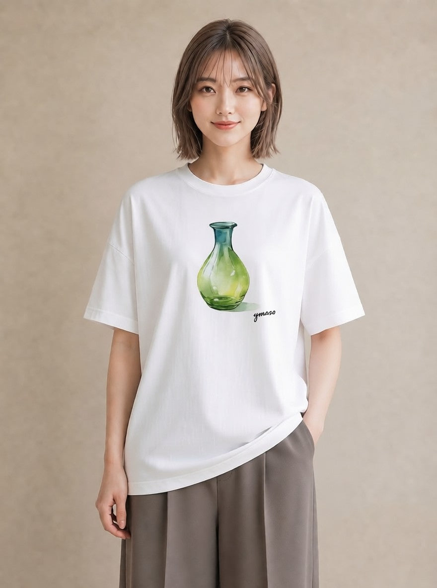 Tシャツ レディース 抹茶 食べ物 フード イラスト お洒落 レイヤード 友達ギフト 白T