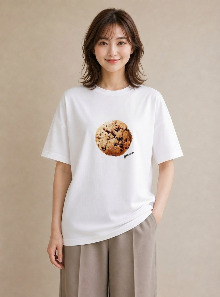 プリントTシャツ レディース チョコ 食べ物 フード イラスト 上品 母の日 ビーチ 白T