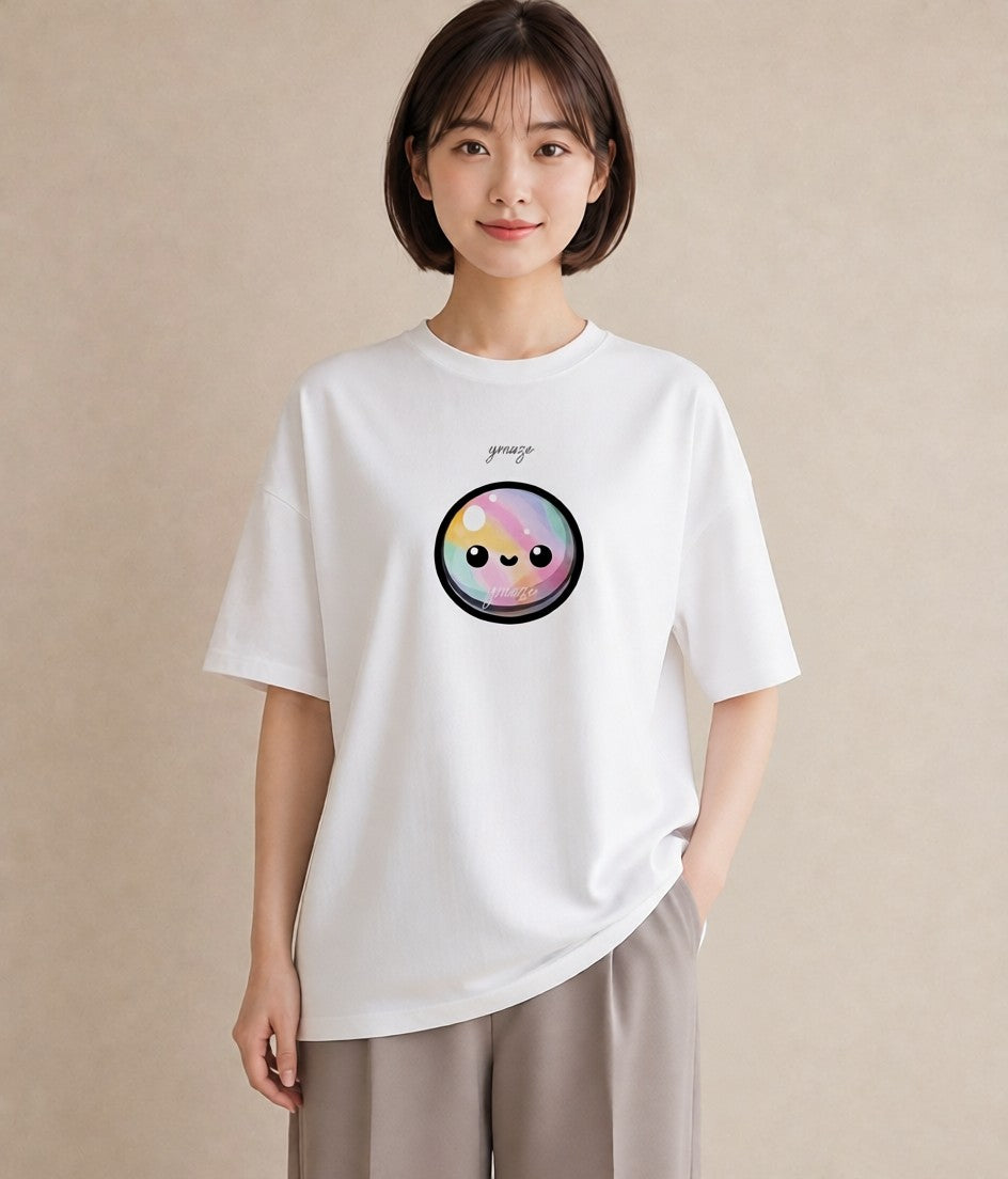 半袖Tシャツ レディース わたあめ 食べ物 フード イラスト ラフカジュアル 女子会 お揃い 白T