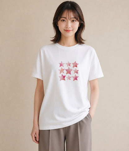デザインTシャツ レディース 射手座 星空 宇宙 イラスト 公園 ママ 白T