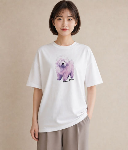Tシャツ レディース ビションフリーゼ 犬 いぬ イラスト 可愛い ギフト 母の日 白T