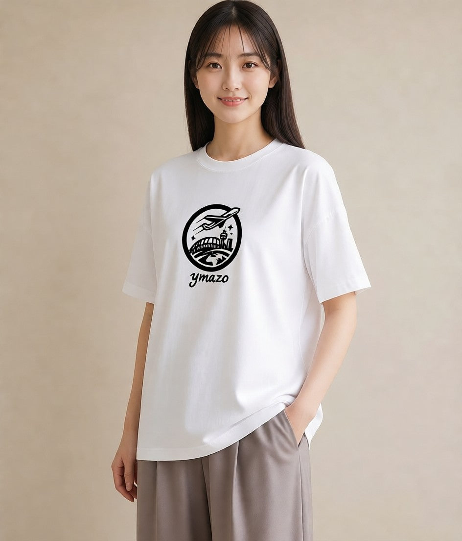 グラフィックTシャツ レディース 旅 トラベル スタンプ イラスト ゆるかわ 通学 誕生日プレゼント 白T