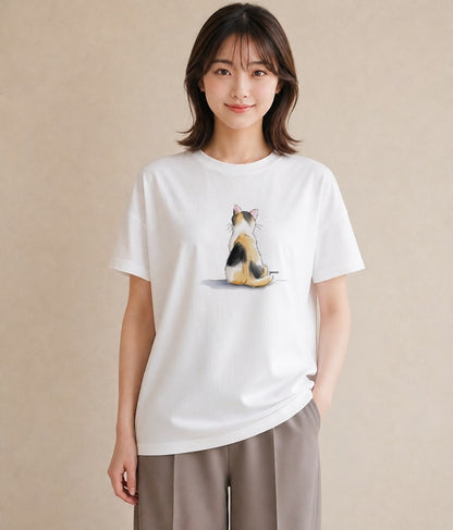 Tシャツ レディース シャム 猫 ねこ イラスト ボタニカル カフェ服 クリスマス 白T