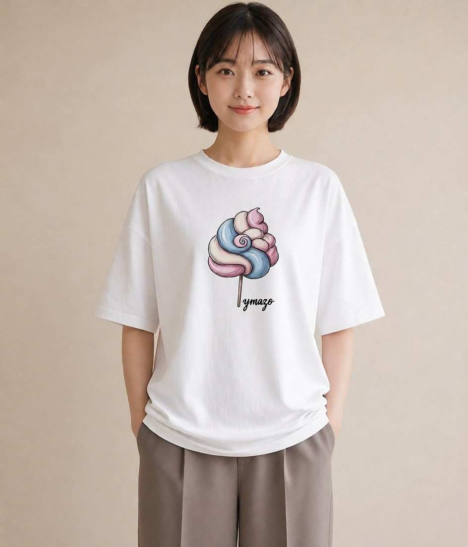 半袖Tシャツ レディース だんご 食べ物 フード イラスト ミニマル 週末コーデ 敬老の日 白T