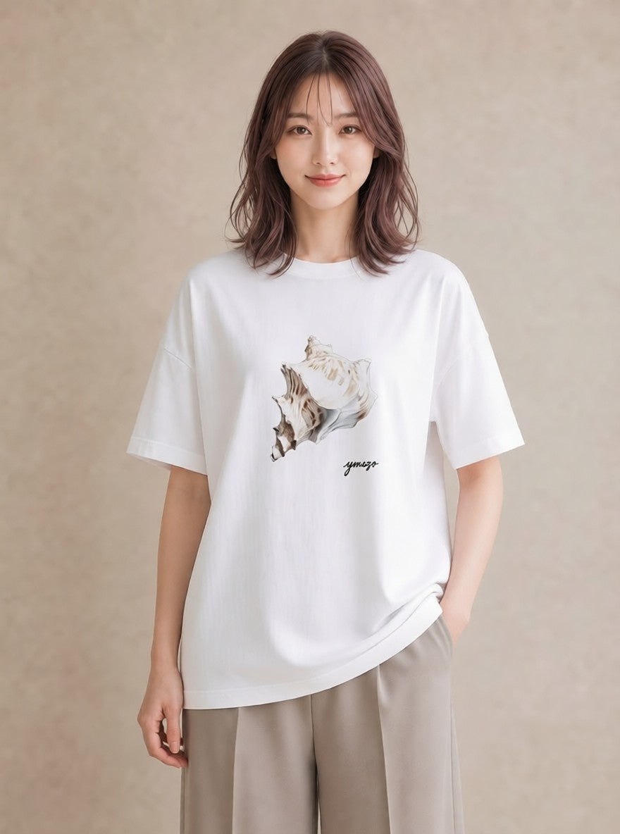 プリントTシャツ レディース かたつむり 昆虫 虫 イラスト 上品 敬老の日 ホワイトデー 白T